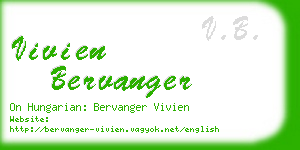 vivien bervanger business card